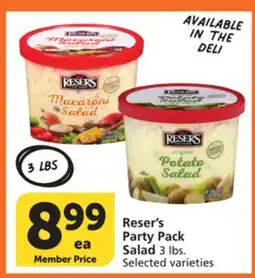 Albertsons Reser's Party Pack Salad offer