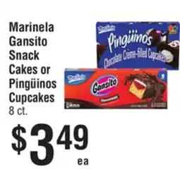 Smart & Final Marinela Gansito Snack Cakes or Pingüinos Cupcakes offer