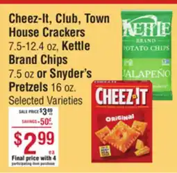 Smart & Final Cheez-It, Club, Town House Crackers, Kettle Brand Chips, or Snyder's Pretzels offer