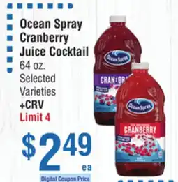 Smart & Final Ocean Spray Cranberry Juice Cocktail offer