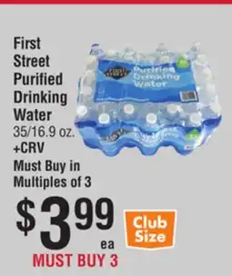 Smart & Final First Street Purified Drinking Water offer