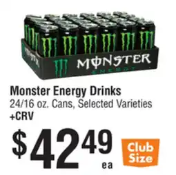 Smart & Final Monster Energy Drinks offer
