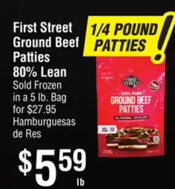 Smart & Final First Street Ground Beef Patties 80% Lean offer