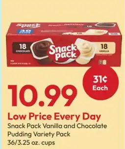 Stater Bros Snack Pack Vanilla and Chocolate Pudding offer