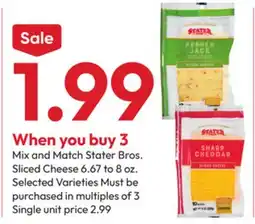 Stater Bros Stater Bros. Sliced Cheese offer