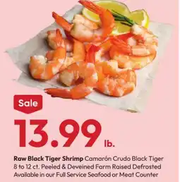 Stater Bros Raw Black Tiger Shrimp offer