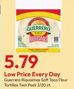 Stater Bros Guerrero Riquisimas Soft Taco Flour Tortillas Twin Pack offer