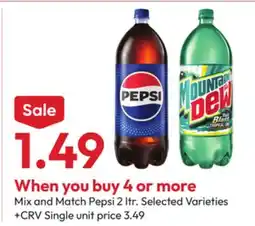 Stater Bros Pepsi 2 Ltr. Selected Varieties offer