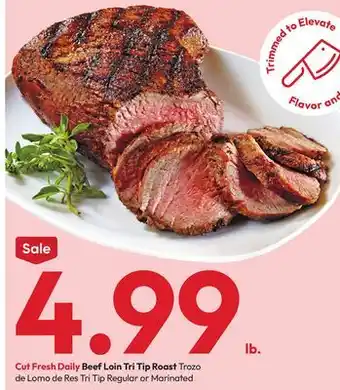 Stater Bros Beef Loin Tri Tip Roast offer