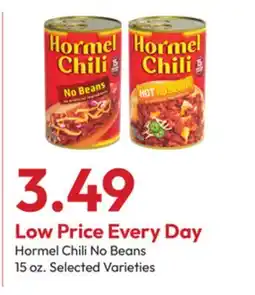 Stater Bros Hormel Chili No Beans offer