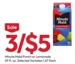 Stater Bros Minute Maid Punch or Lemonade offer