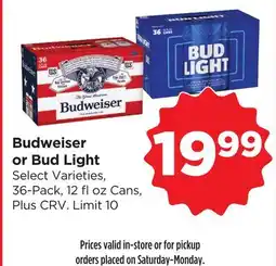 Food 4 Less Budweiser or Bud Light offer
