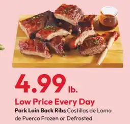Stater Bros Pork Loin Back Ribs offer