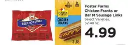 Food 4 Less Foster Farms Chicken Franks or Bar M Sausage Links offer