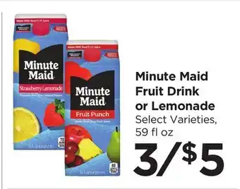 Food 4 Less Minute Maid Fruit Drink or Lemonade offer