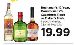Food 4 Less Buchanan's 12 Year, Courvoisier VS, Cazadores Repo or Maker's Mark offer
