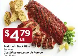 Food 4 Less Pork Loin Back Ribs offer