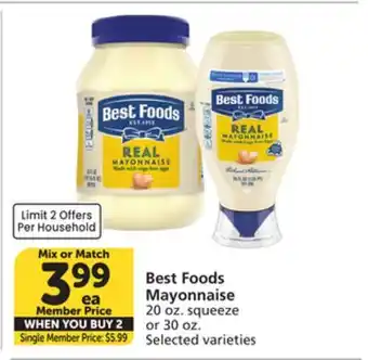 Vons Best Foods Mayonnaise offer