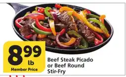 Vons Beef Steak Picado or Beef Round Stir-Fry offer