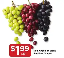 Food 4 Less Red, Green or Black Seedless Grapes offer