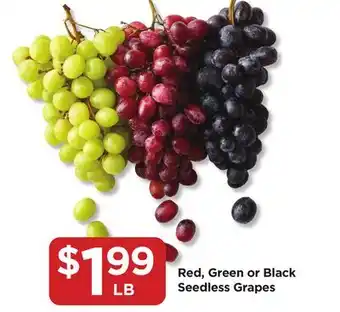 Food 4 Less Red, Green or Black Seedless Grapes offer