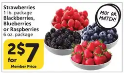 Vons Strawberries 1 lb. package Blackberries, Blueberries or Raspberries 6 oz. package offer
