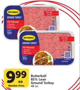 Vons Butterball 85% Lean Ground Turkey offer