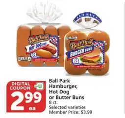 Vons Ball Park Hamburger, Hot Dog or Butter Buns offer