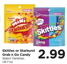 Food 4 Less Skittles or Starburst Grab n Go Candy offer