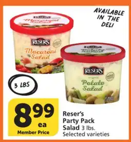 Vons Reser's Party Pack Salad offer