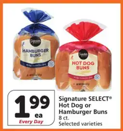 Vons Signature SELECT Hot Dog or Hamburger Buns offer