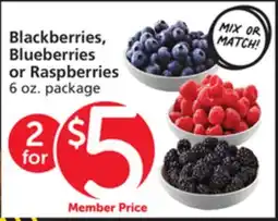 Vons Blackberries, Blueberries or Raspberries offer