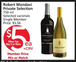 Vons Robert Mondavi Private Selection offer