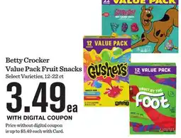 Mariano's Betty Crocker Value Pack Fruit Snacks offer