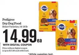 Mariano's Pedigree Dry Dog Food offer