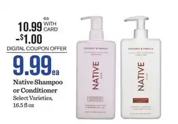 Mariano's Native Shampoo or Conditioner offer