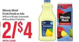 Mariano's Minute Maid Fruit Drink or Ade offer