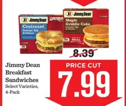 Mariano's Jimmy Dean Breakfast Sandwiches offer