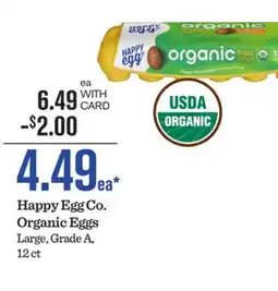 Mariano's Happy Egg Co. Organic Eggs offer