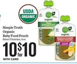 Mariano's Simple Truth Organic Baby Food Pouch offer