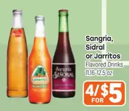 Tony’s Fresh Market Sangría, Sidral or Jarritos offer