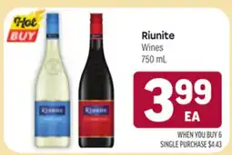Tony’s Fresh Market Riunite Wines offer