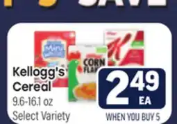 Tony’s Fresh Market Kellogg's Cereal offer