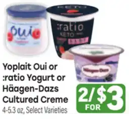 Tony’s Fresh Market Yoplait Oui or :ratio Yogurt or Häagen-Dazs Cultured Creme offer