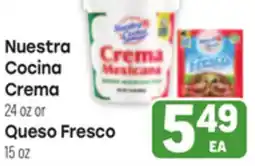 Tony’s Fresh Market Nuestra Cocina Crema or Queso Fresco offer