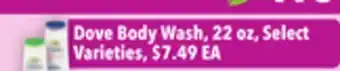 Tony’s Fresh Market Dove Body Wash offer