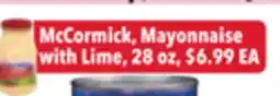 Tony’s Fresh Market McCormick, Mayonnaise with Lime offer