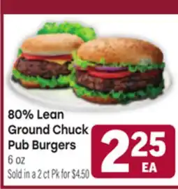 Tony’s Fresh Market 80% Lean Ground Chuck Pub Burgers offer