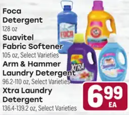 Tony’s Fresh Market Foca Detergent, Suavitel Fabric Softener, Arm & Hammer Laundry Detergent or Xtra Laundry Detergent offer