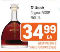 Tony’s Fresh Market D'Ussé Cognac VSOP offer